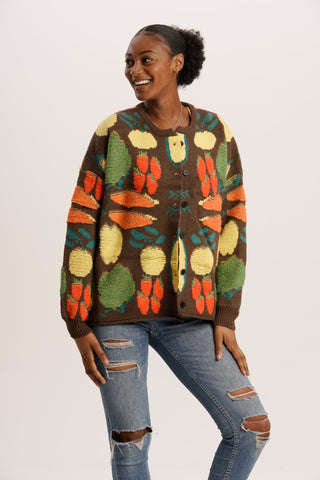 Brown Harvest Cardigan