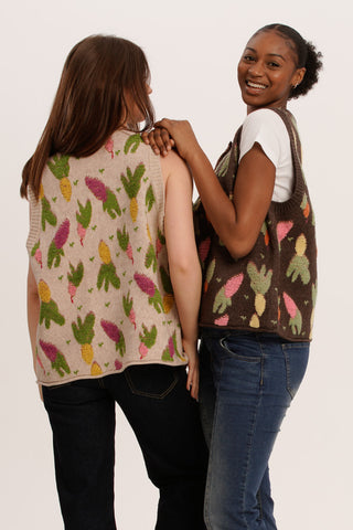 Harvest Hug Duo – Carrot Knit Vest Bundle