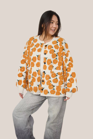 Golden Petal Cardigan
