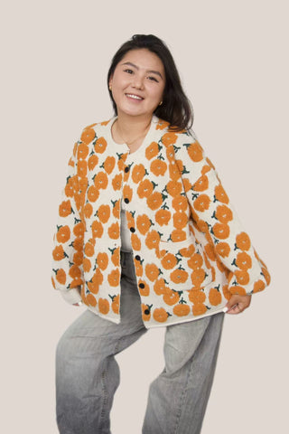 Golden Petal Cardigan
