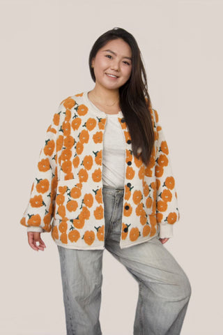 Golden Petal Cardigan